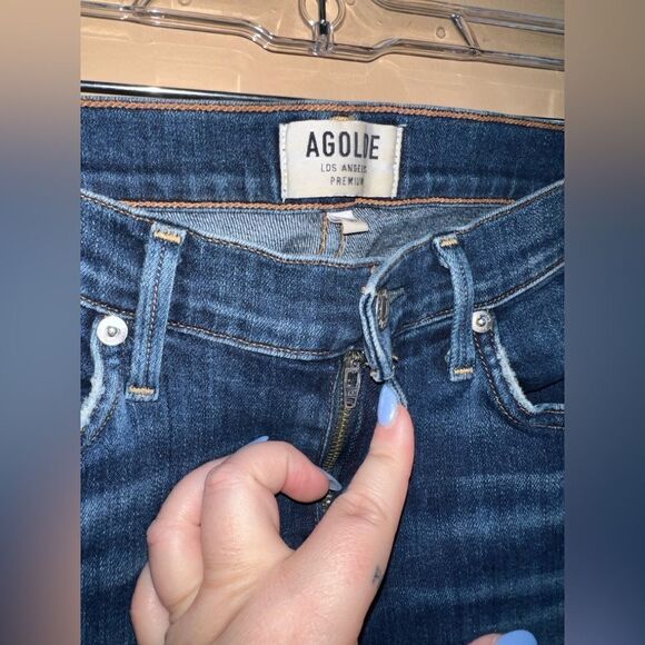 Agolde Premium Denim Distressed Skinny Leg Denim Jeans Size 26 - Picture 3 of 8